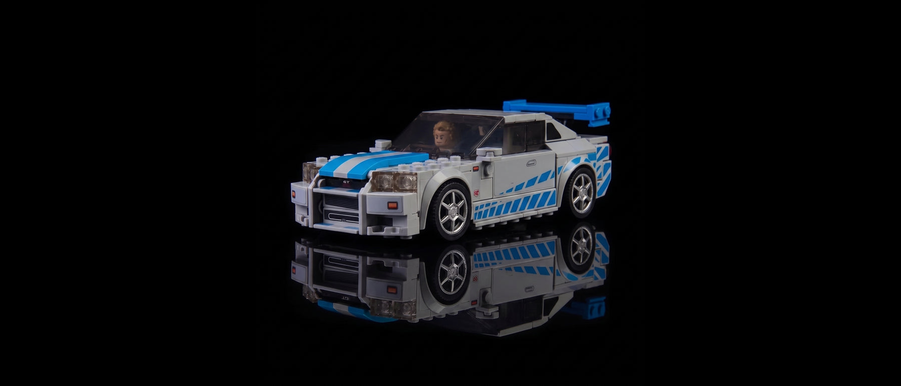 Kit LED pour LEGO® Nissan Skyline GT-R (R34) 2 Fast 2 Furious #76917 — standard build, without the LED light kit