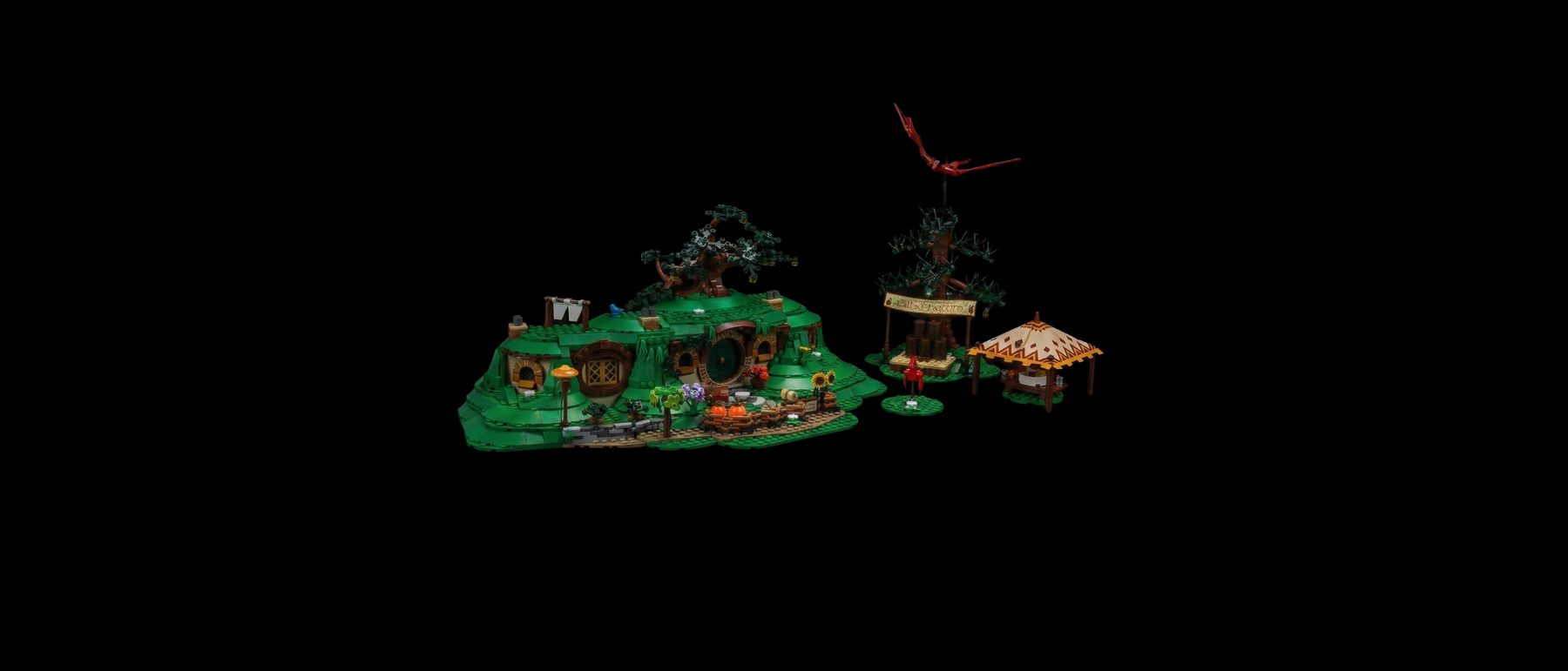 Kit LED pour LEGO® Le Seigneur des Anneaux : la Comté #10354 — standard build, without the LED light kit