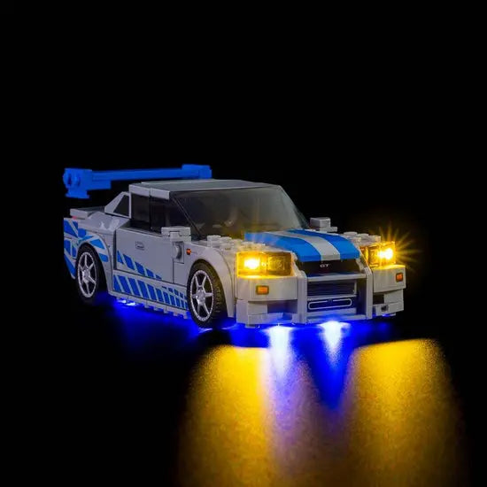 Light Kit for LEGO 2 Fast 2 Furious Nissan Skyline GT-R (R34) 76917 Bright My Bricks