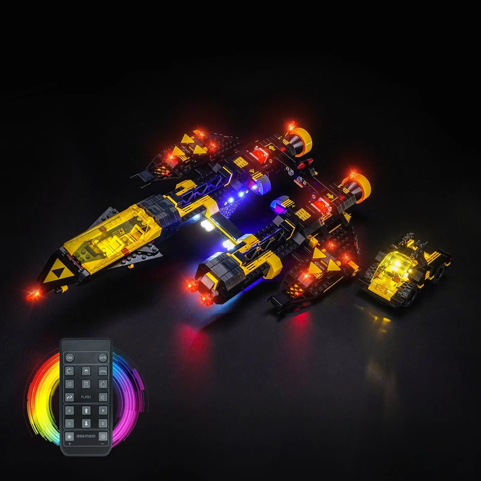 Light Kit for LEGO Icons Blacktron Renegade 10355 | Light Up the Galaxy! Bright My Bricks