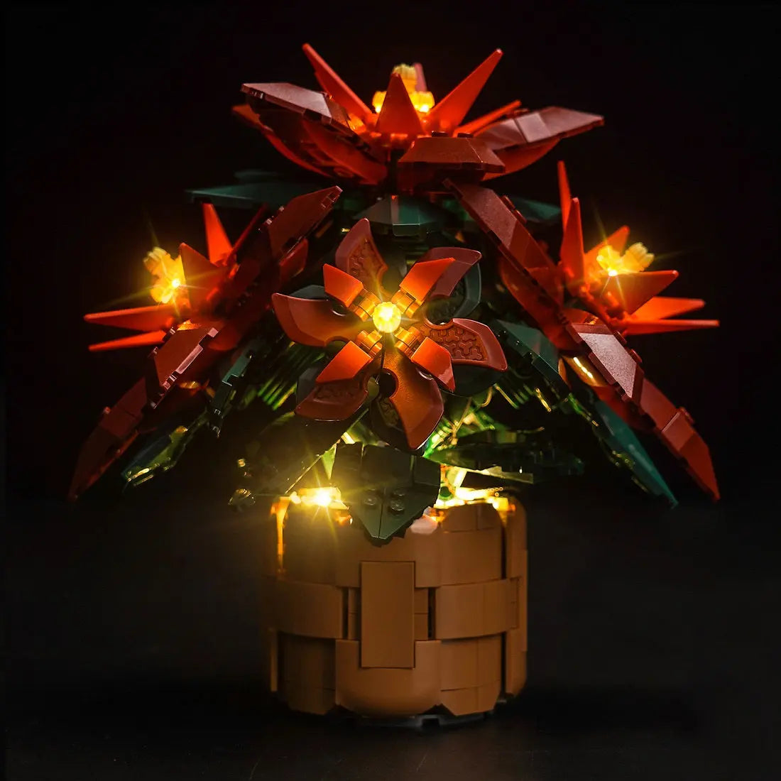 Light Kit for LEGO Icons Poinsettia 10370 | BrightMyBricks – Illuminate the Holiday Spirit! Bright My Bricks