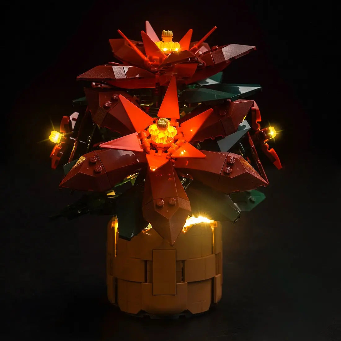 Light Kit for LEGO Icons Poinsettia 10370 | BrightMyBricks – Illuminate the Holiday Spirit! Bright My Bricks