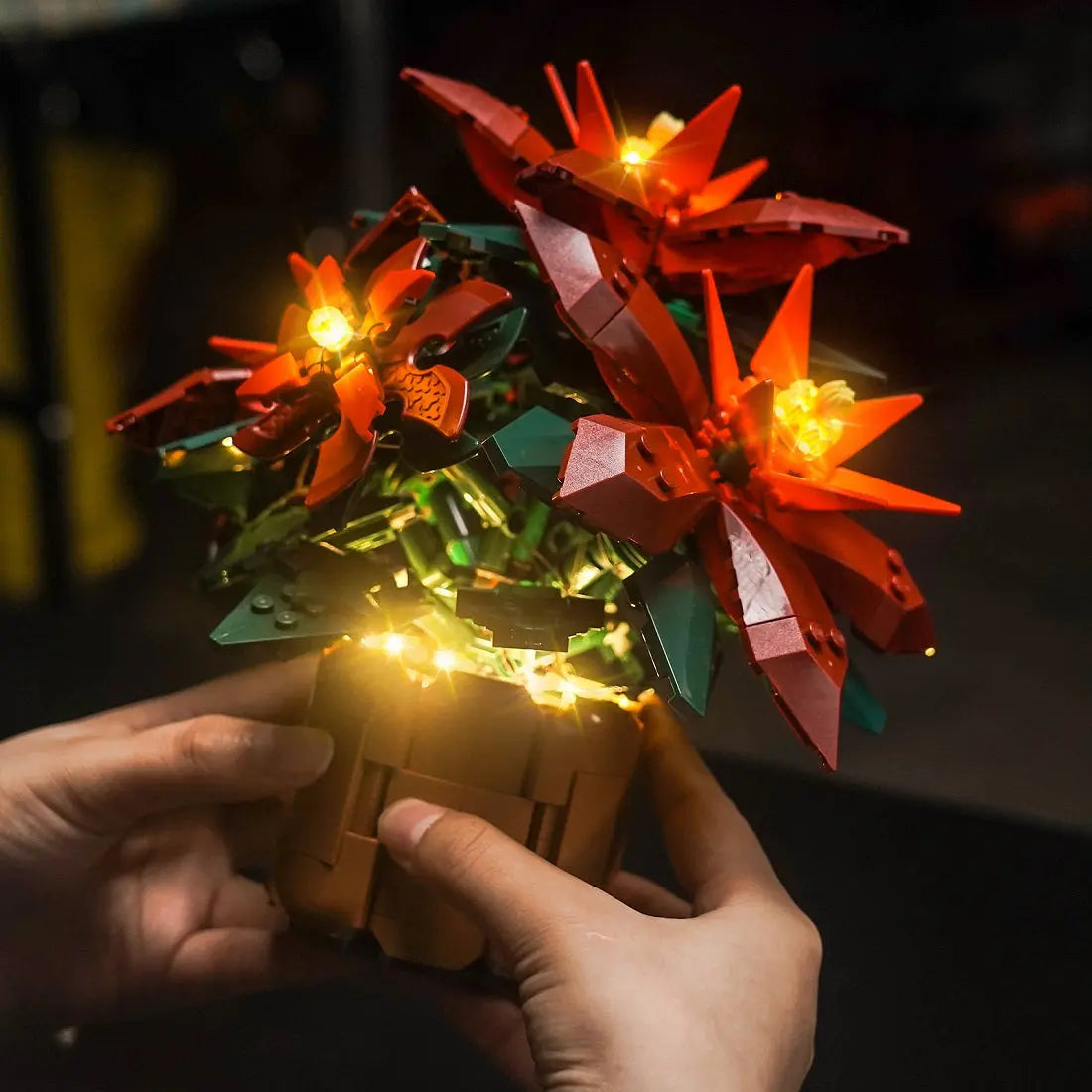 Light Kit for LEGO Icons Poinsettia 10370 | BrightMyBricks – Illuminate the Holiday Spirit! Bright My Bricks