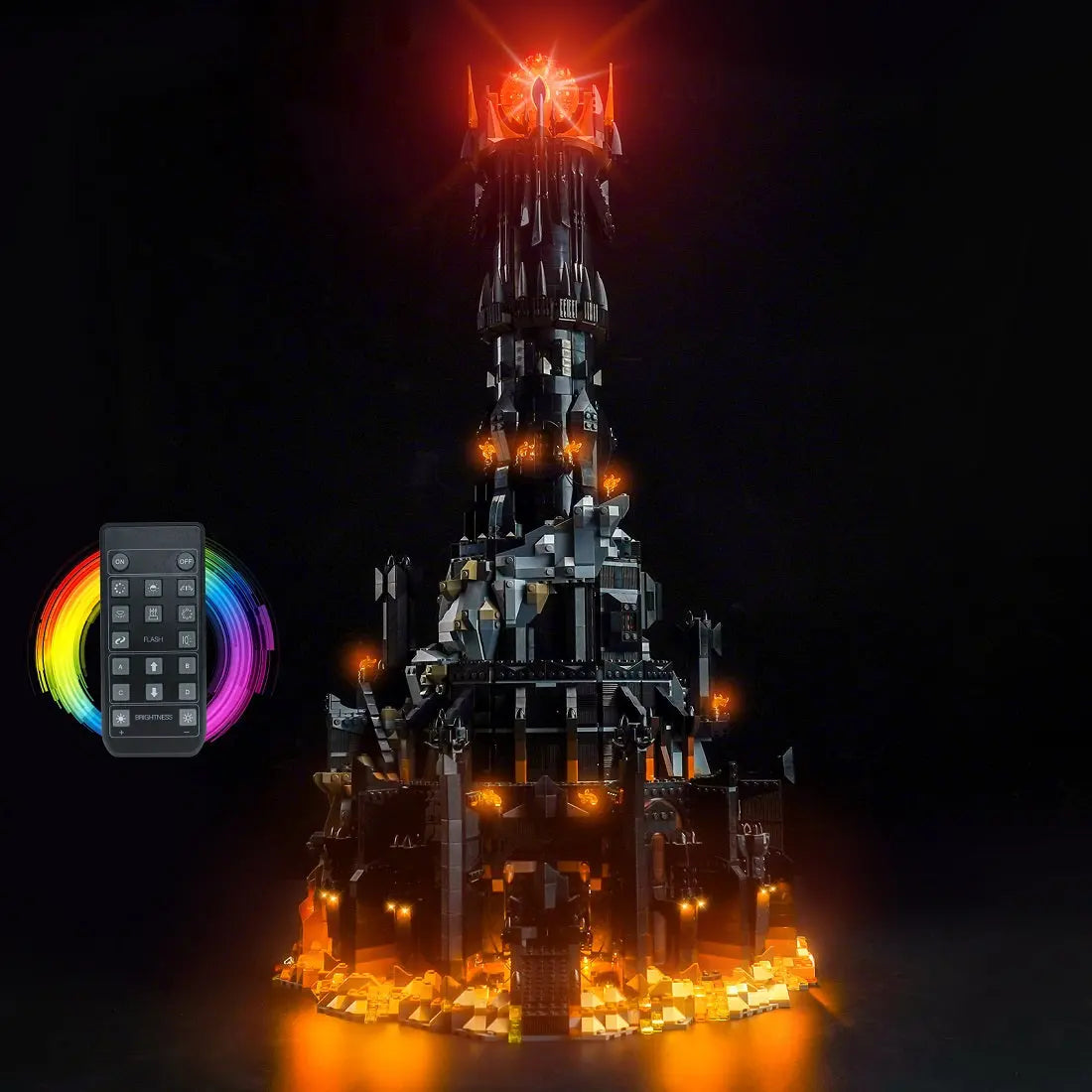 Light Kit for LEGO Icons The Lord of the Rings: Barad-dûr 10333 Bright My Bricks