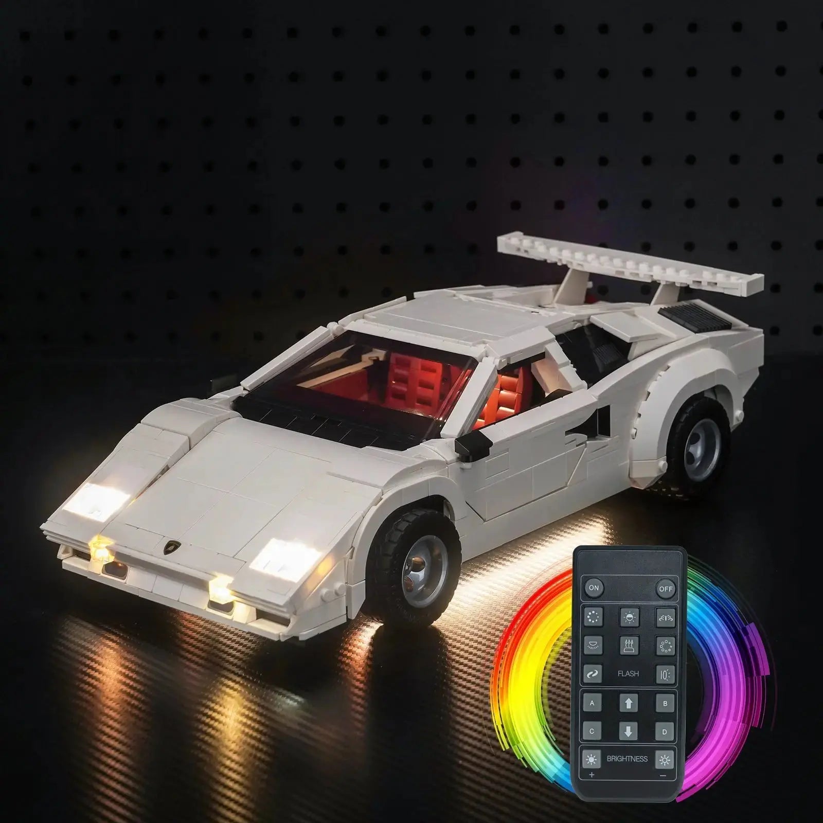 Light Kit for LEGO Lamborghini Countach 5000 Quattrovalvole 10337 Bright My Bricks