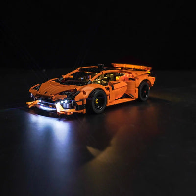 Light Kit for LEGO Lamborghini Huracán Tecnica Orange 42196 Bright My Bricks