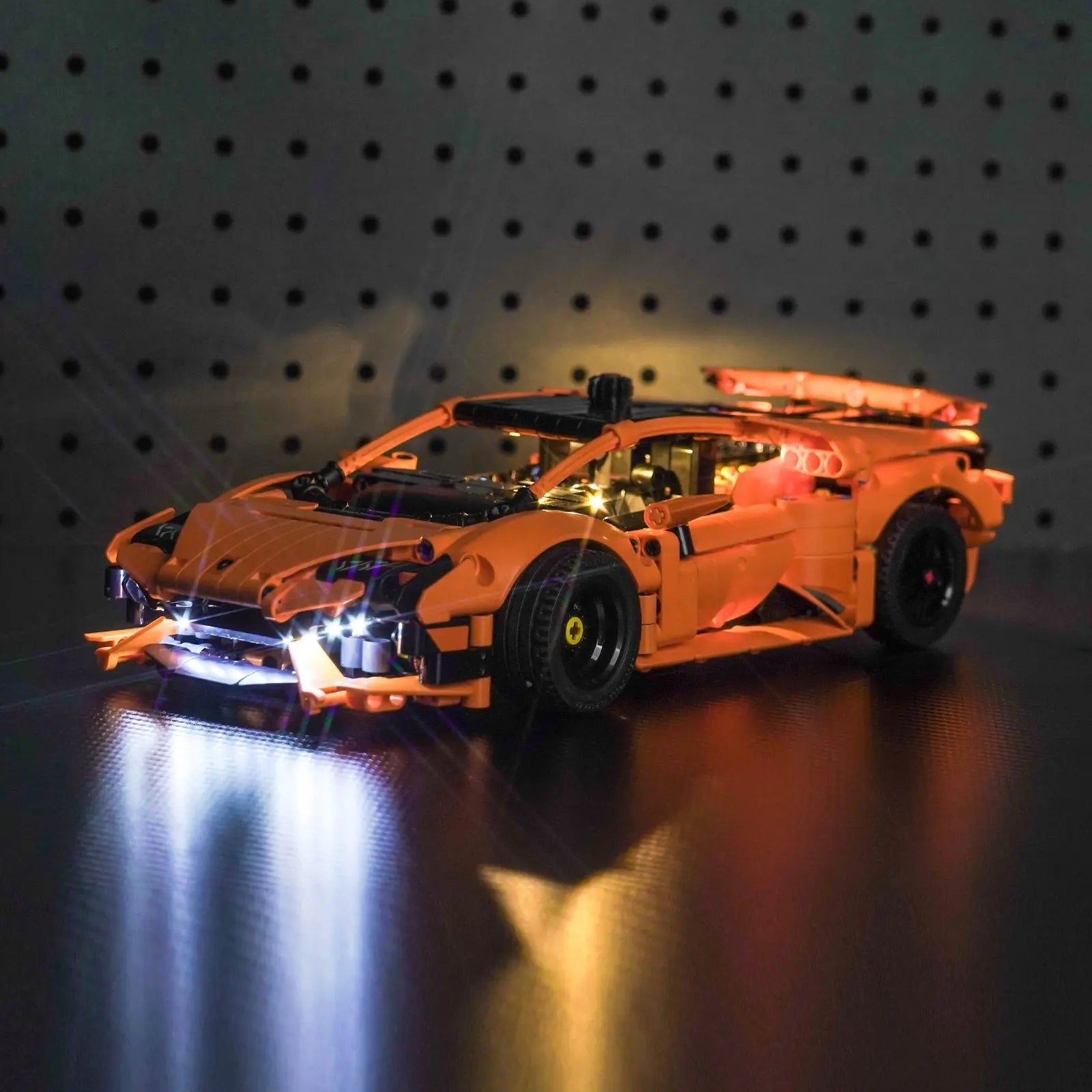 Light Kit for LEGO Lamborghini Huracán Tecnica Orange 42196 Bright My Bricks