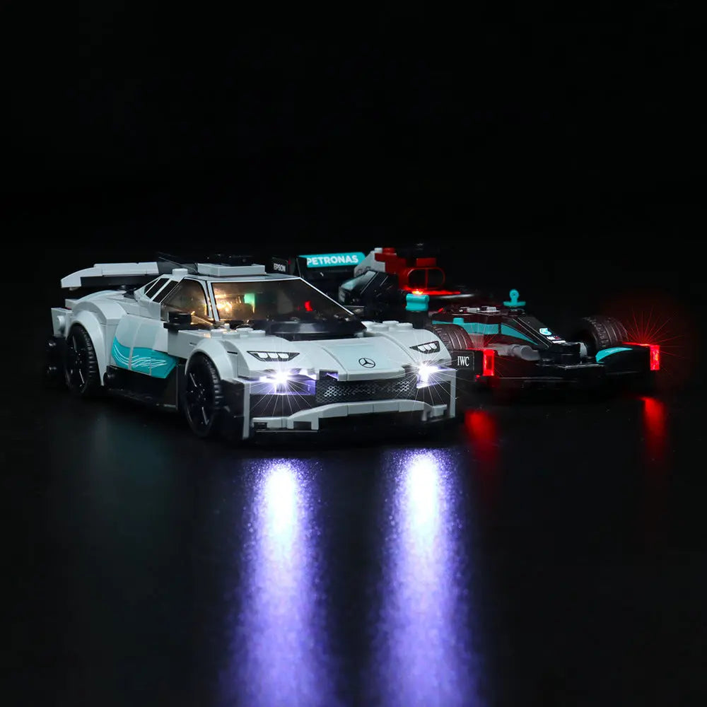 Light Kit for LEGO Mercedes-AMG F1 W12 E Performance & Mercedes-AMG Project One 76909 Bright My Bricks