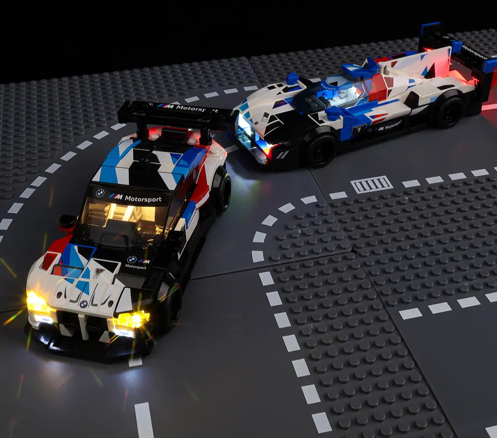 Ready for Le Mans — Light Kit for LEGO® Speed Champions BMW M4 GT3 & BMW M Hybrid V8 Race Cars #76922