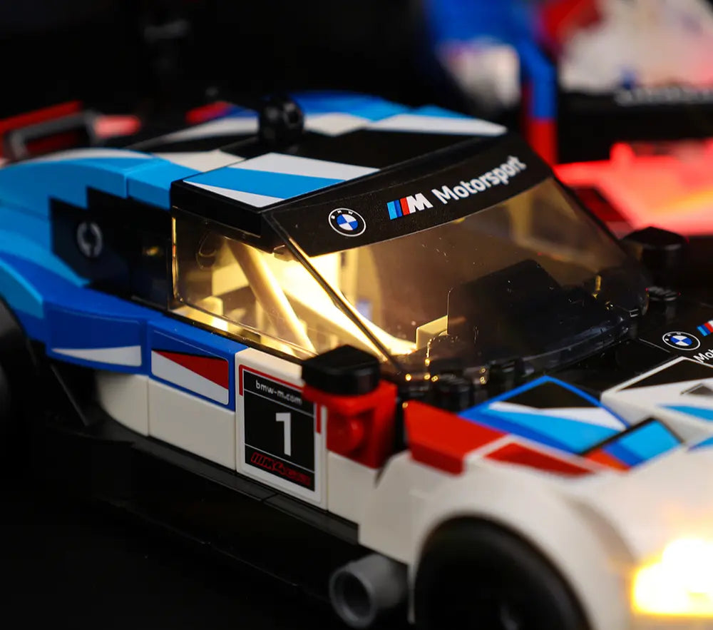 A GT Racing Champion — Light Kit for LEGO® Speed Champions BMW M4 GT3 & BMW M Hybrid V8 Race Cars #76922