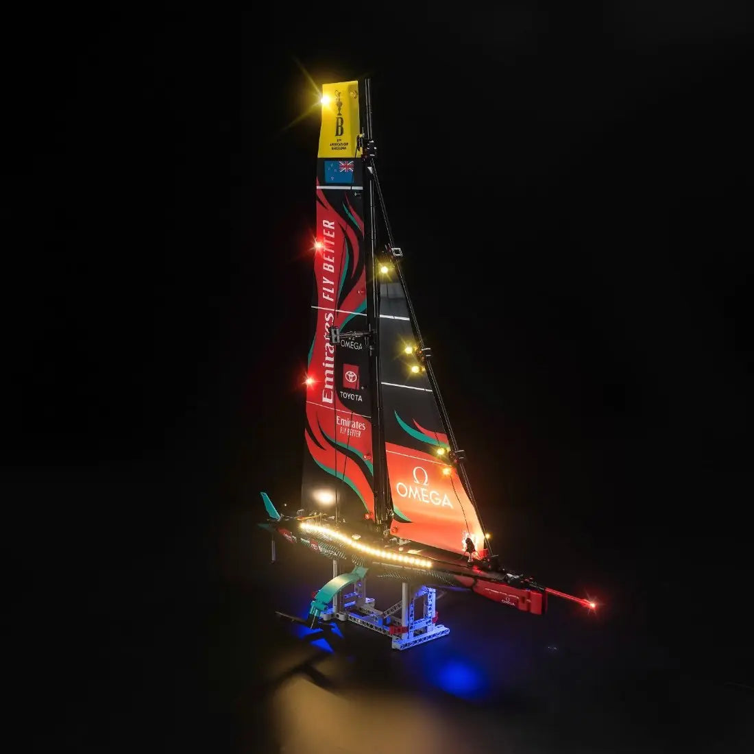 Beleuchtete Tragflügelboote — LED-Beleuchtungsset für LEGO® Emirates Team New Zealand AC75 Rennjacht #42174