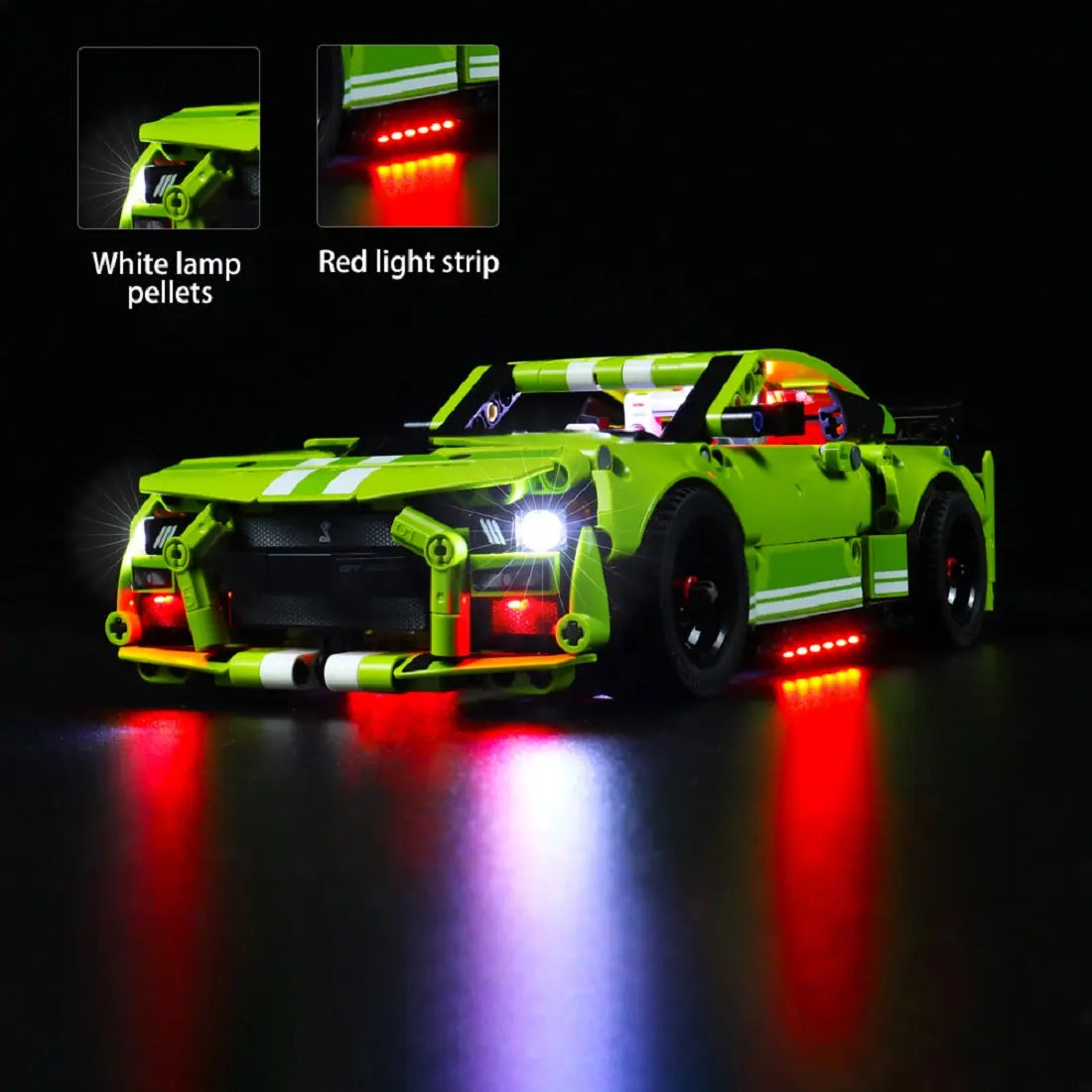 Light Kit for LEGO Technic Ford Mustang Shelby® GT500® 42138 Bright My Bricks