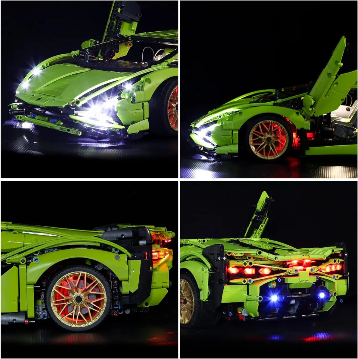 Hightech-Innenraum-Cockpit — LED-Beleuchtungsset für LEGO® Lamborghini Sián FKP 37 #42115