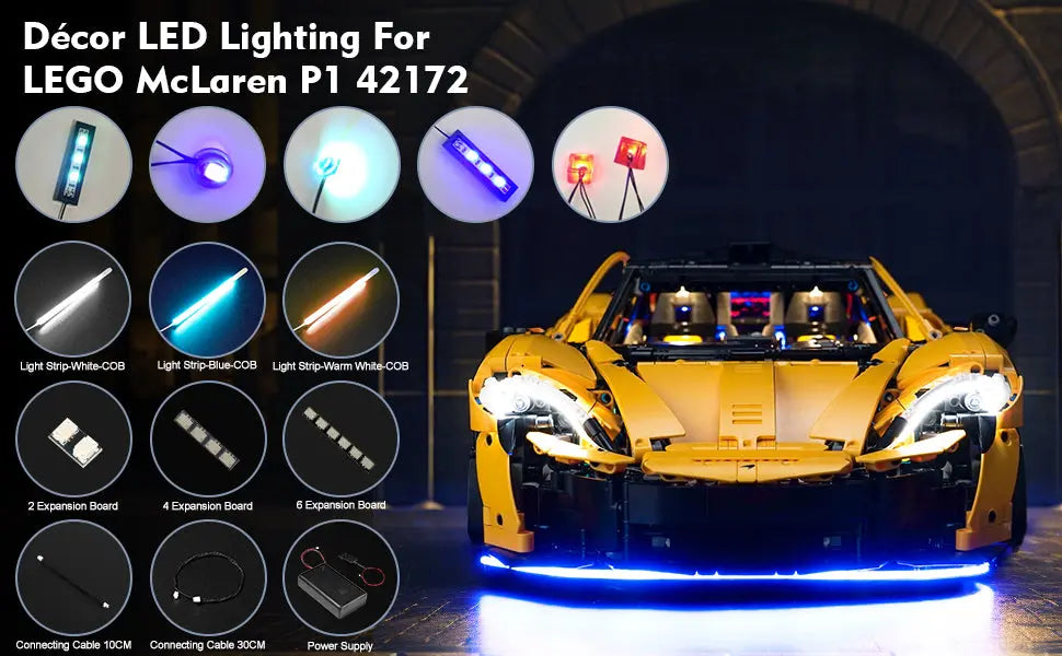 Light Kit for LEGO Technic McLaren P1 42172 Bright My Bricks