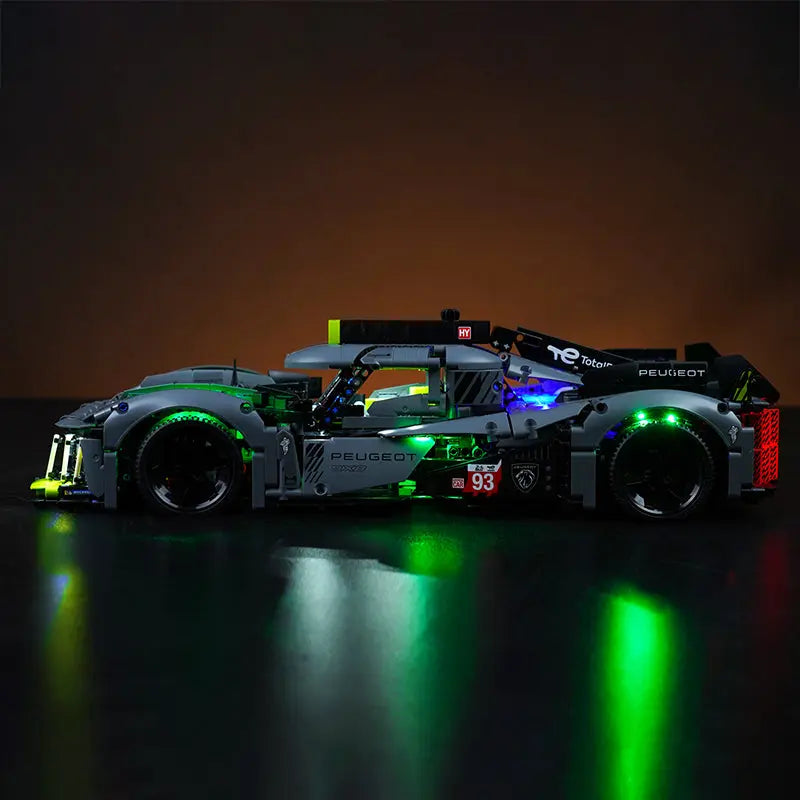 Light Kit for LEGO Technic Peugeot 24H Le Mans Hybrid Hypercar 42156 Bright My Bricks