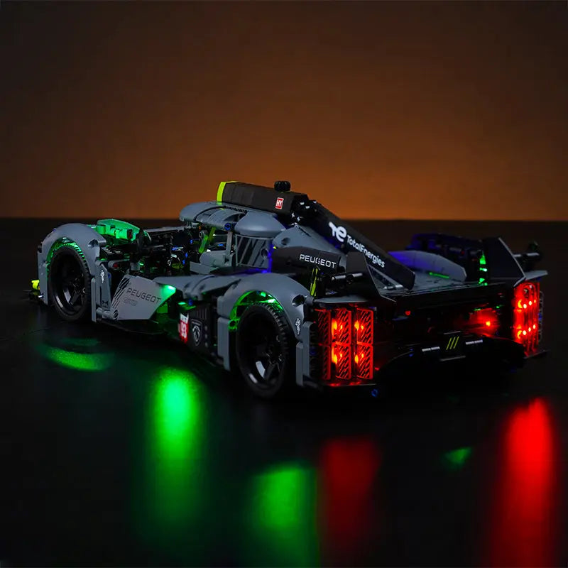 Light Kit for LEGO Technic Peugeot 24H Le Mans Hybrid Hypercar 42156 Bright My Bricks