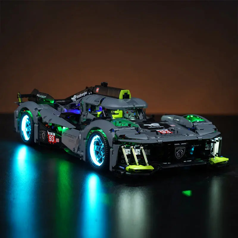 Light Kit for LEGO Technic Peugeot 24H Le Mans Hybrid Hypercar 42156 Bright My Bricks