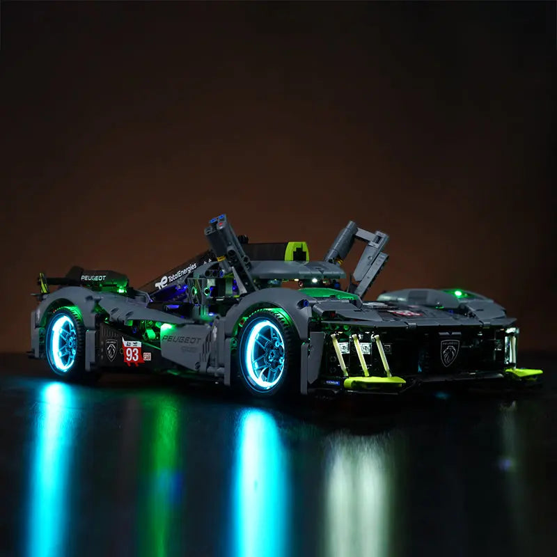 Light Kit for LEGO Technic Peugeot 24H Le Mans Hybrid Hypercar 42156 Bright My Bricks