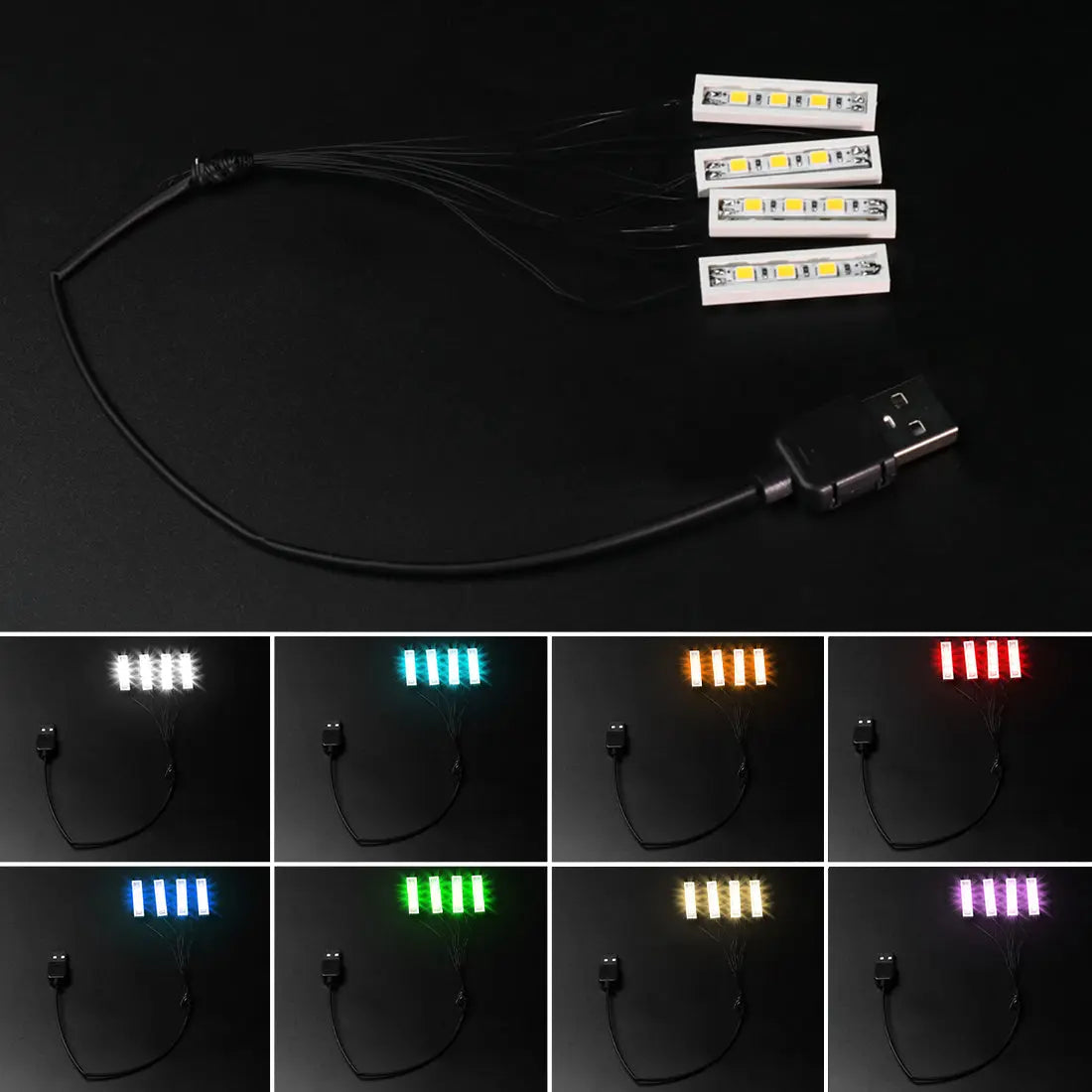 Light Parts for LEGO DIY – 0.5m One-to-Four LED Light Strip Bright My Bricks