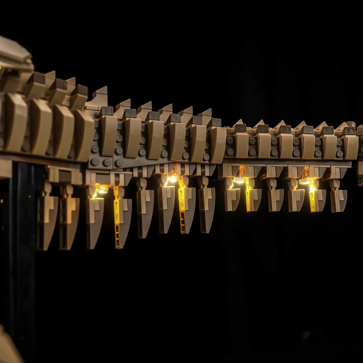 Along the Spine — Light Kit for LEGO® Jurassic World Dinosaur Fossils: Tyrannosaurus rex #76968
