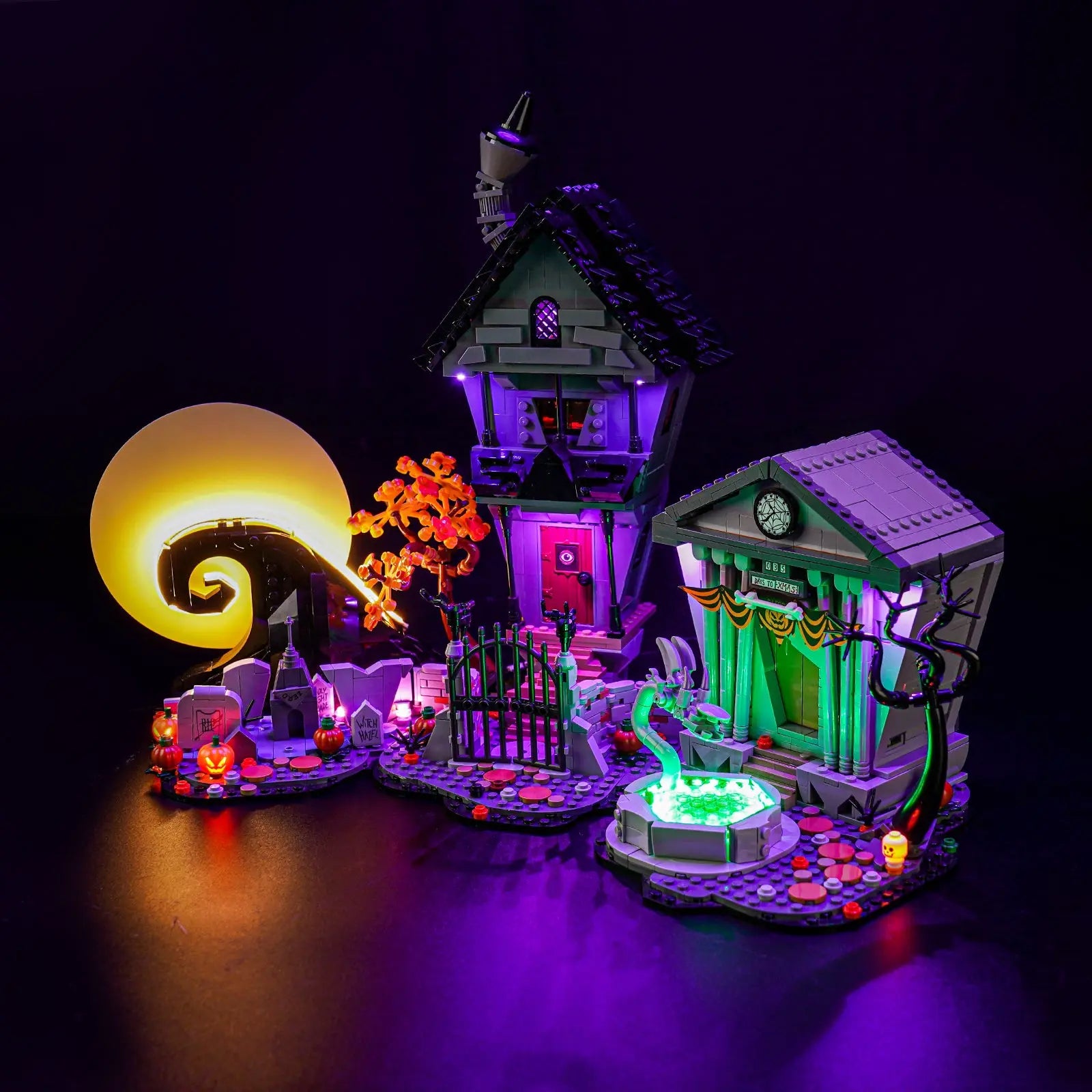Kit d'éclairage pour LEGO® L'Étrange Noël de Monsieur Jack #21351 amélioré