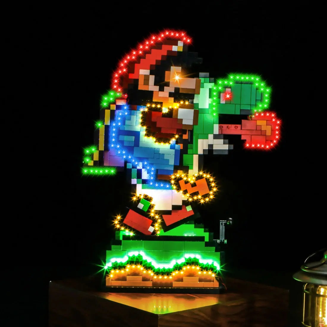 Klassische Charakterbeleuchtung — LED-Beleuchtungsset für LEGO® Super Mario World™: Mario & Yoshi #71438