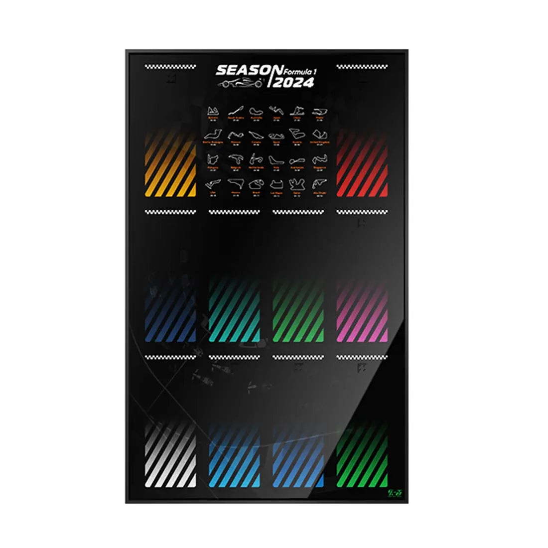 Einfache und sichere Wandmontage — Wall Display Board for LEGO�� F1 Speed Champions Cars (10 Slots) Without LED