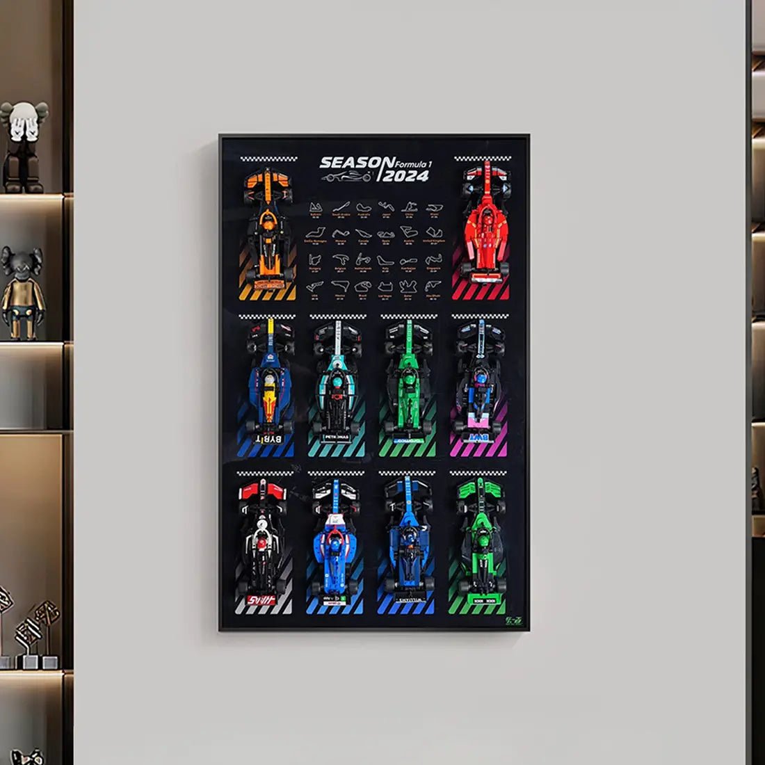 LED Wall Frame for LEGO® F1 Speed Champions – Light Up Your Grid - Bright My Bricks