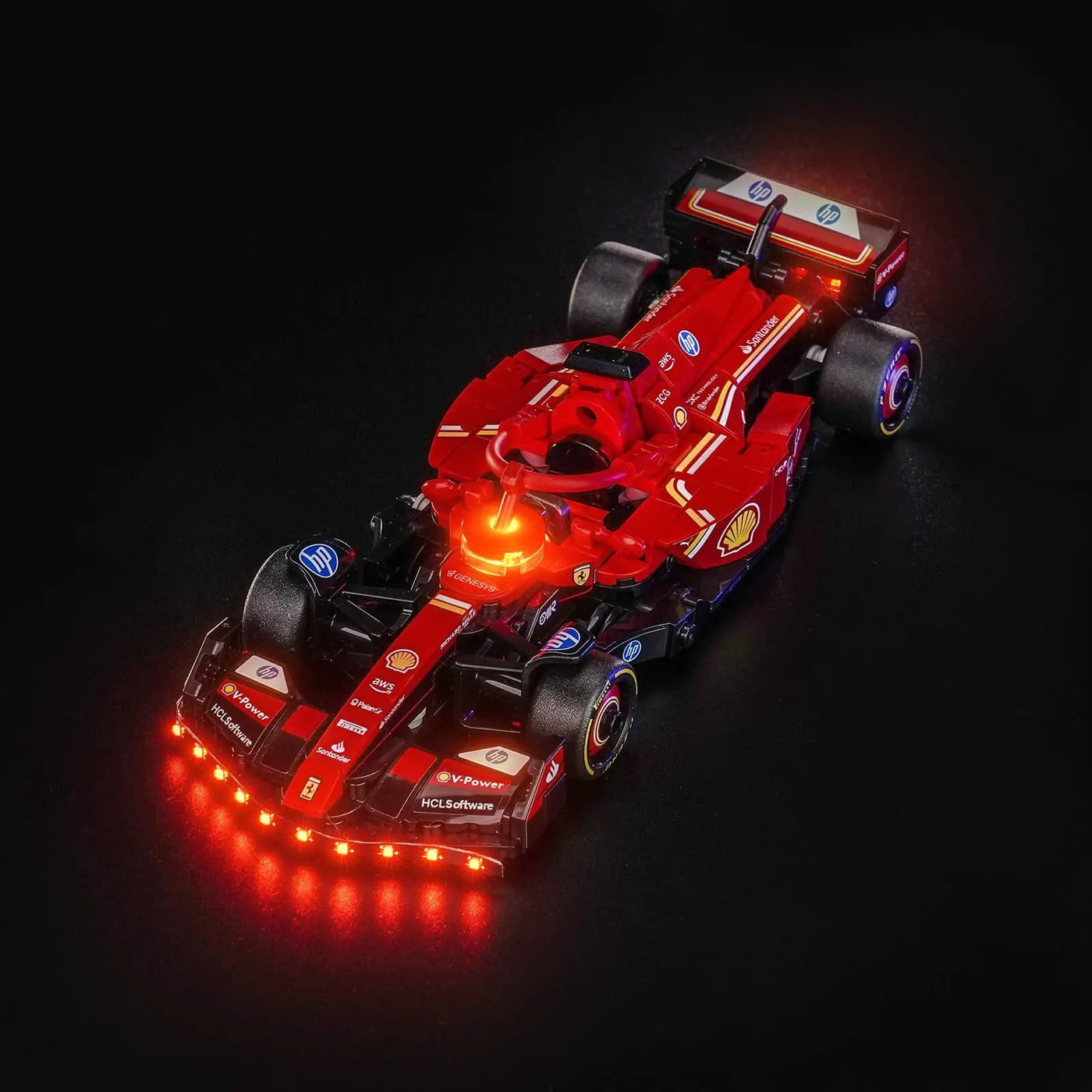 LED Wall Frame for LEGO® F1 Speed Champions – Light Up Your Grid — custom LEGO® lighting, brightened interior detail