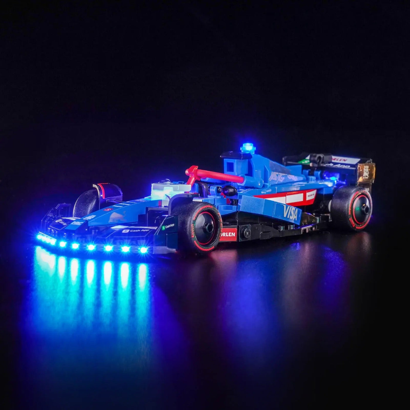 LED Wall Frame for LEGO® F1 Speed Champions – Light Up Your Grid — LED light kit for LEGO®, brightened interior detail