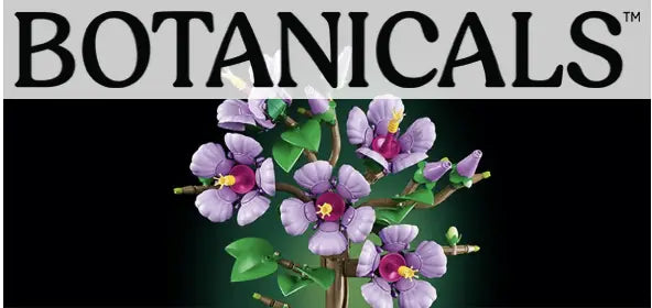 Beautifully lit LEGO Botanical bouquet with realistic plant details