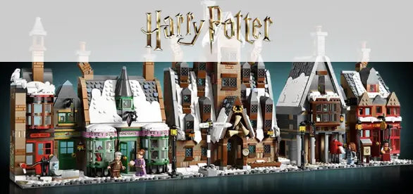 Glowing LEGO Hogwarts castle set with magical LED lights