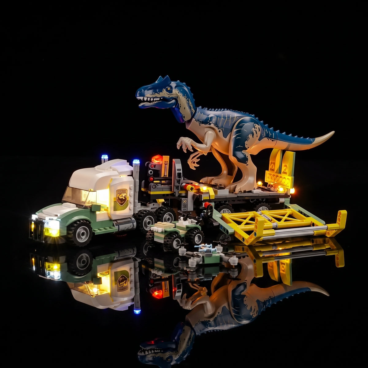 Kit LED pour LEGO® Missions dinosaures : le camion de transport de l’allosaure #76966