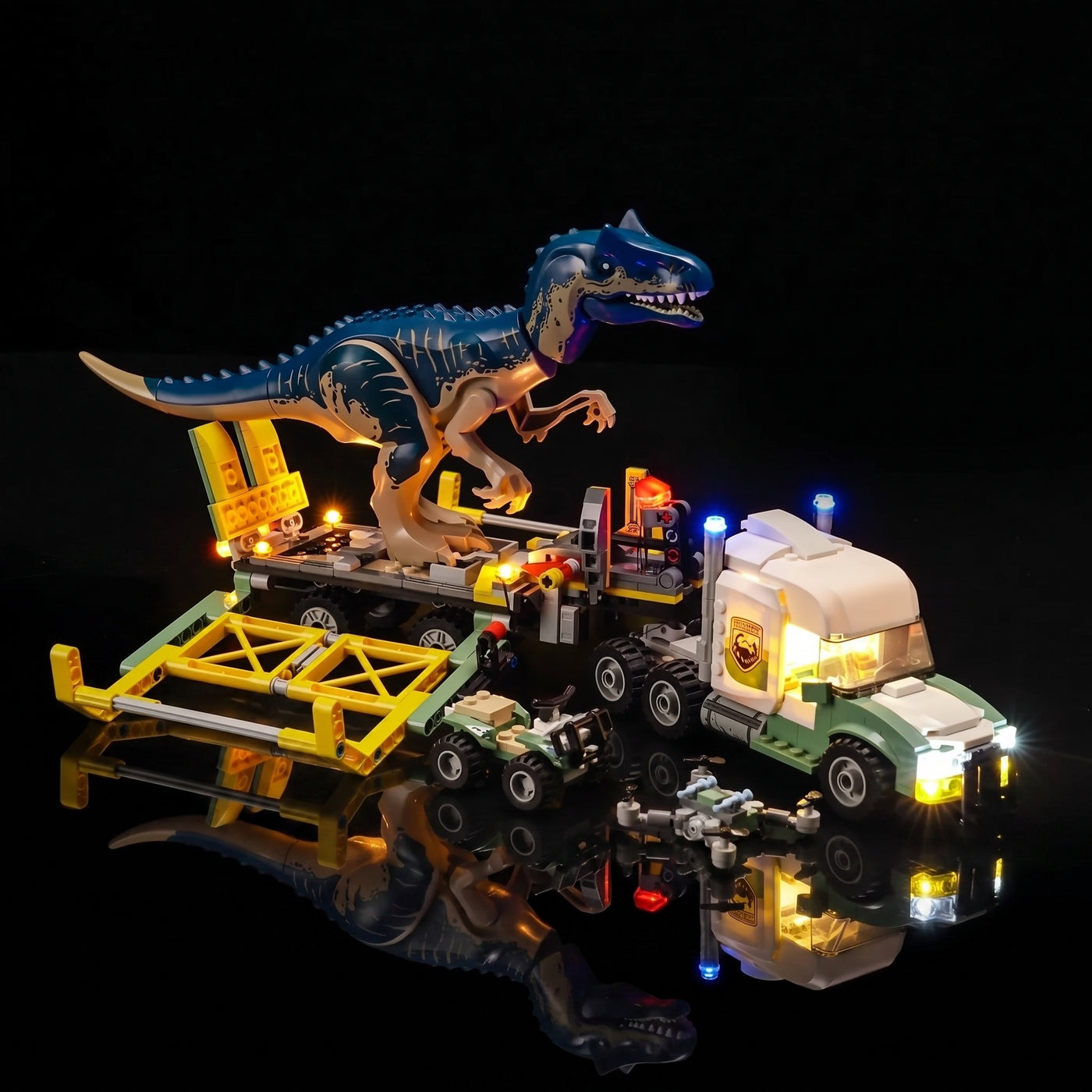 Kit LED pour LEGO® Missions dinosaures : le camion de transport de l’allosaure #76966