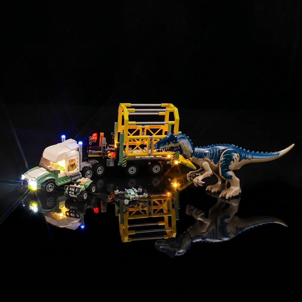 Kit LED pour LEGO® Missions dinosaures : le camion de transport de l’allosaure #76966