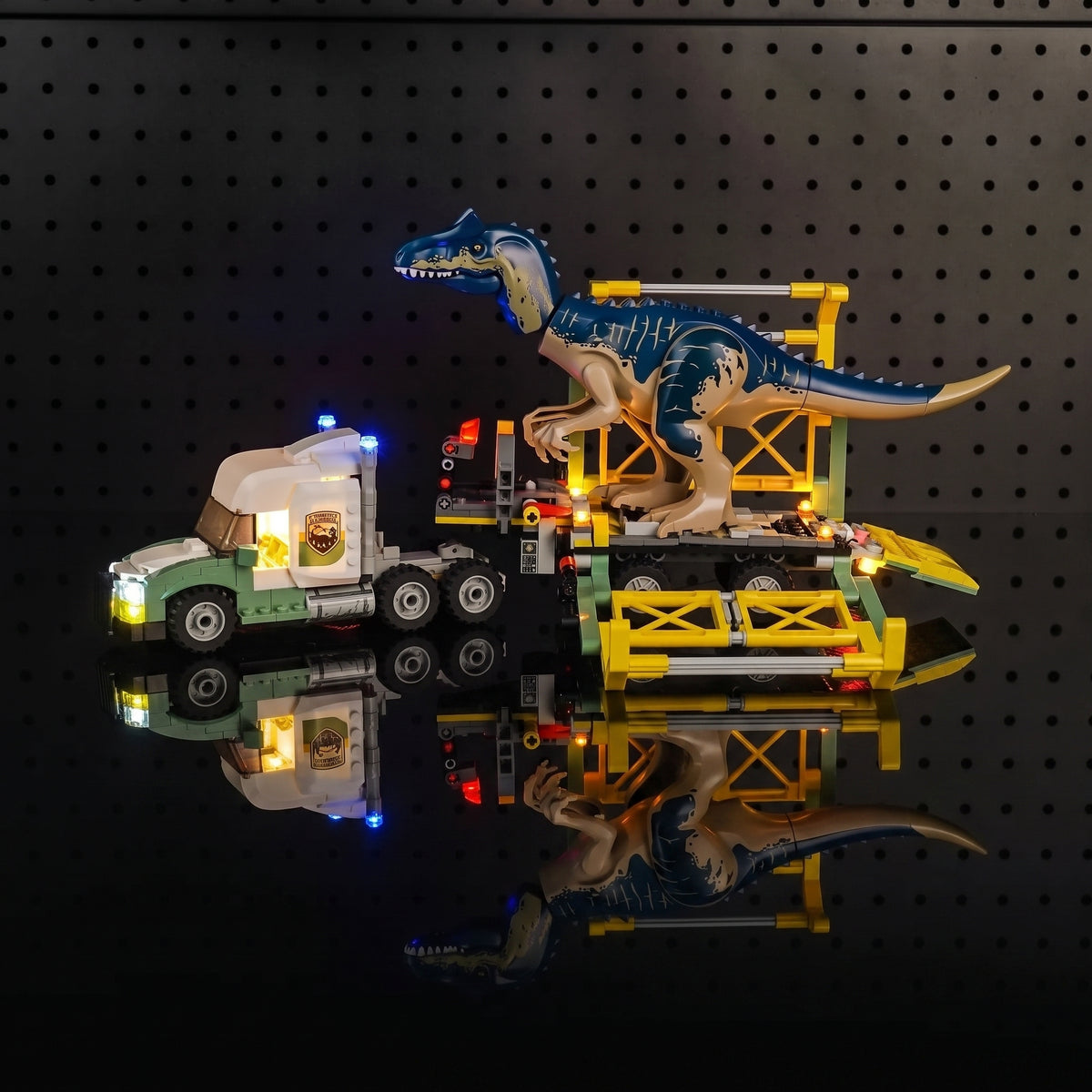 Kit LED pour LEGO® Missions dinosaures : le camion de transport de l’allosaure #76966