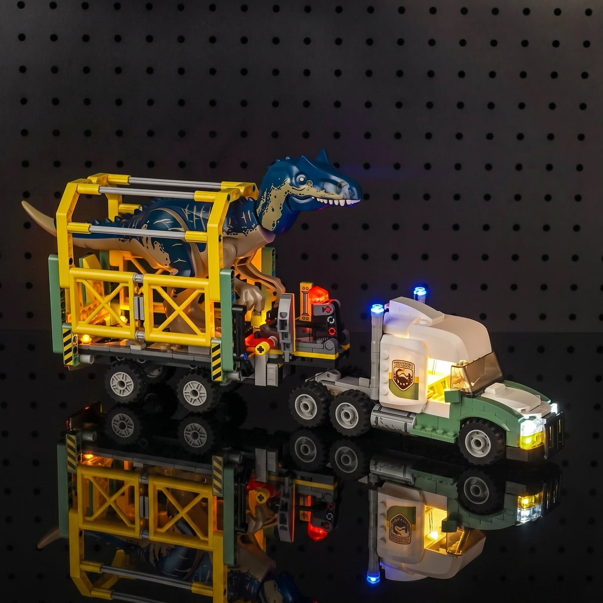 Kit LED pour LEGO® Missions dinosaures : le camion de transport de l’allosaure #76966
