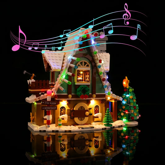 Light Kit for LEGO® Icons Elf Club House #10275 Music Version