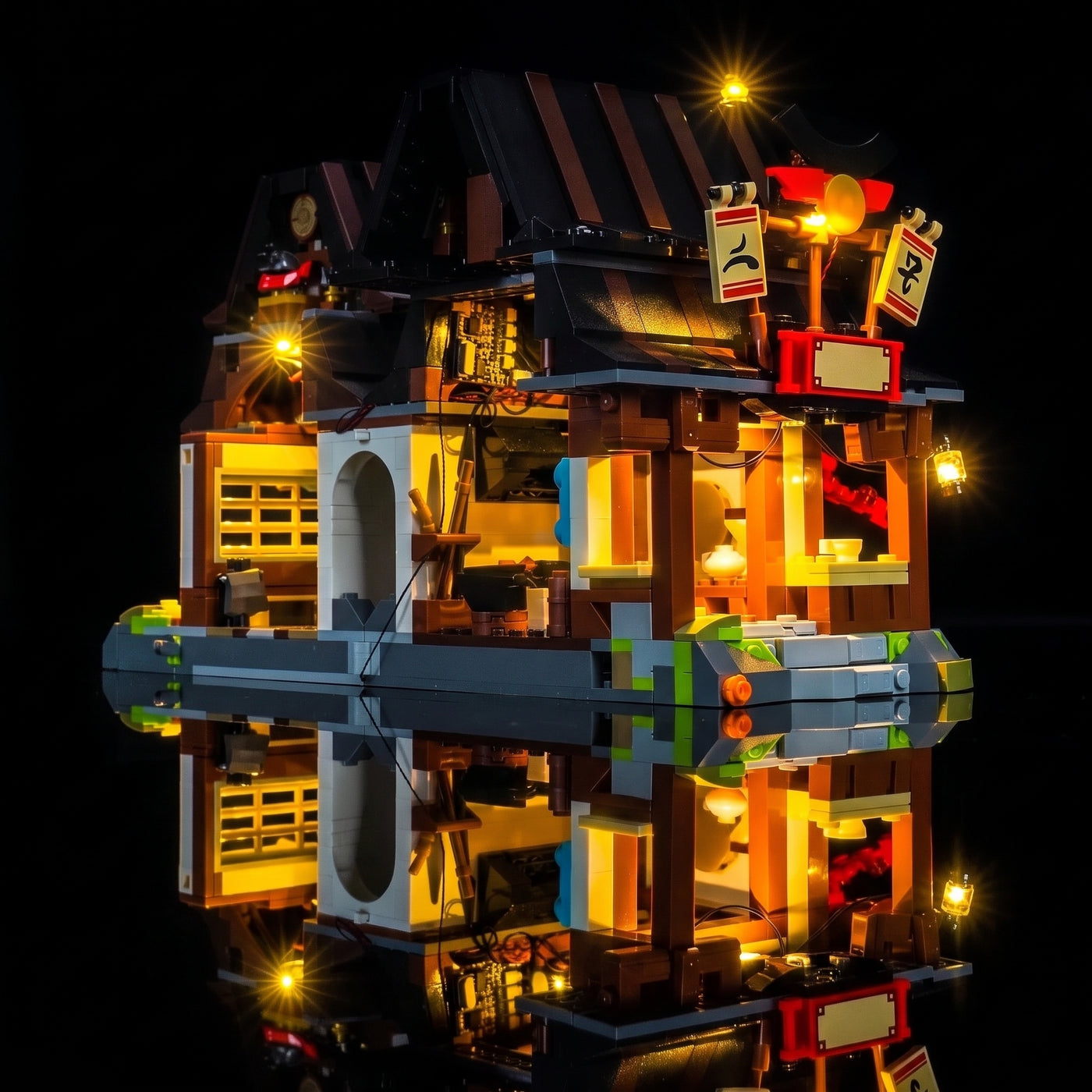 LED-Beleuchtungsset für LEGO® 15-jähriges Jubiläum der Vier-Waffen-Schmiede #71858