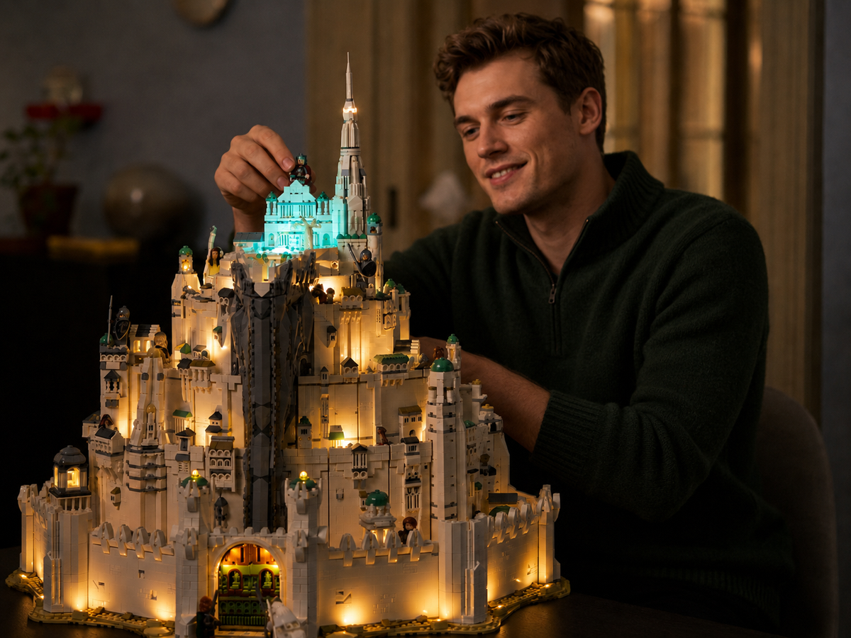 LEGO® The Lord of the Rings: Minas Tirith #11377 lit with a Bright My Bricks LED kit
