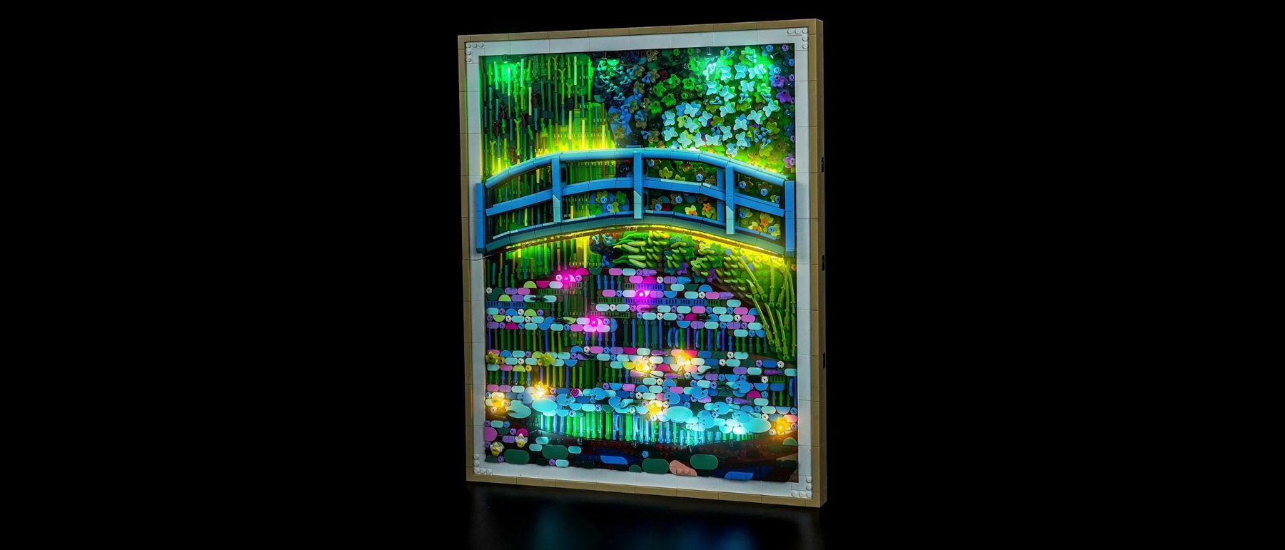 LED-Beleuchtungsset für LEGO® Claude Monet – Brücke über einen Seerosenteich #31220 — lit with the LED light kit
