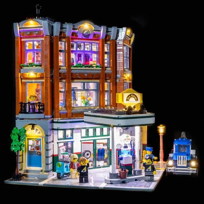 Light Kit for LEGO Corner Garage 10264 - Bright My Bricks