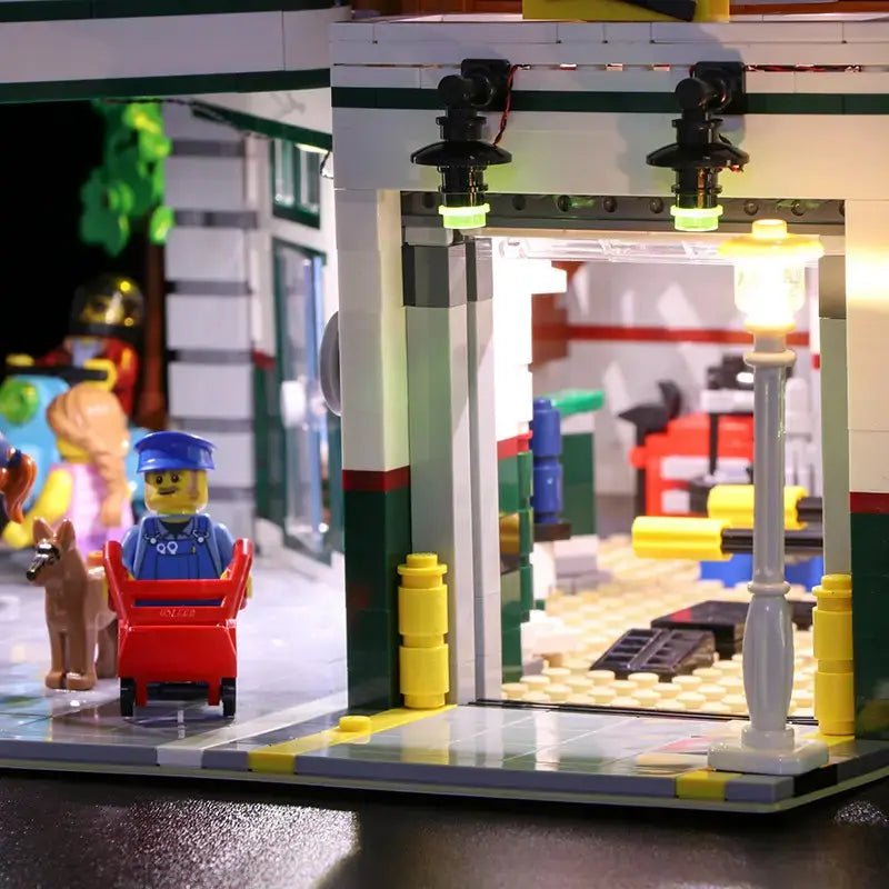 Light Kit for LEGO Corner Garage 10264 - Bright My Bricks