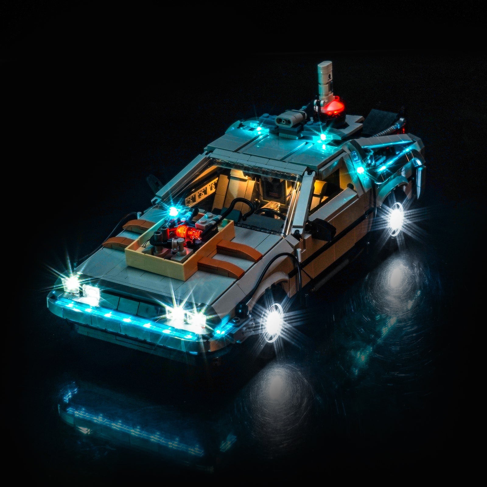 Light Kit for LEGO® DeLorean Time Machine 10300 2.0 - Bright My Bricks