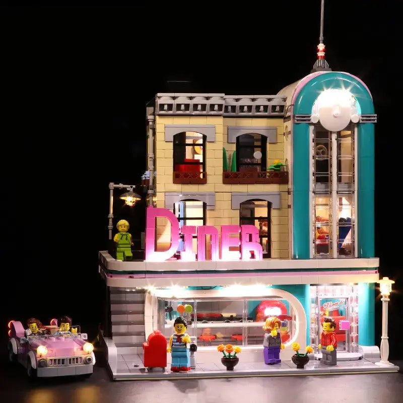 Light Kit for LEGO Downtown Diner 10260 - Bright My Bricks