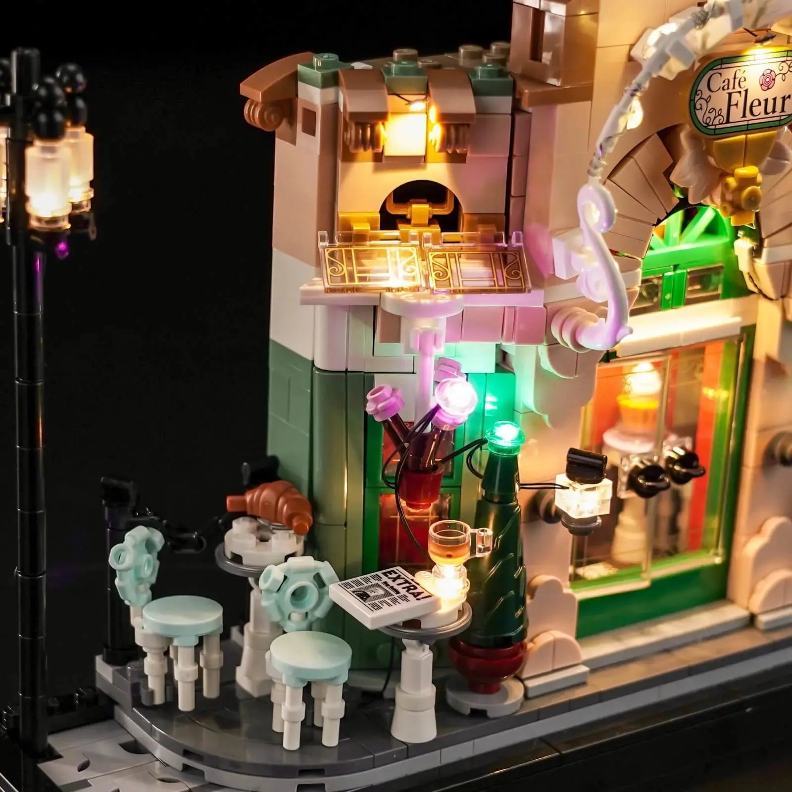 Light Kit for LEGO Icons French Café 10362 - Bright My Bricks
