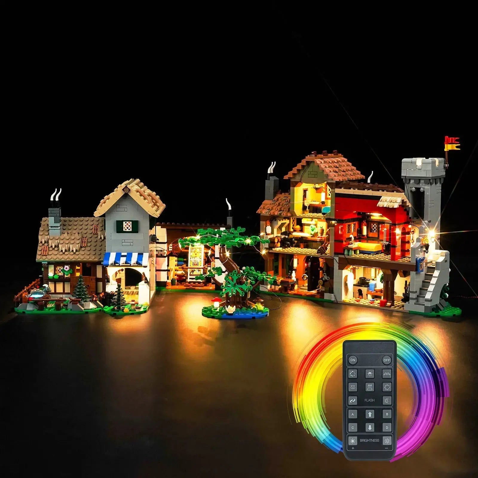 Light Kit for LEGO Icons Medieval Town Square 10332 - Bright My Bricks