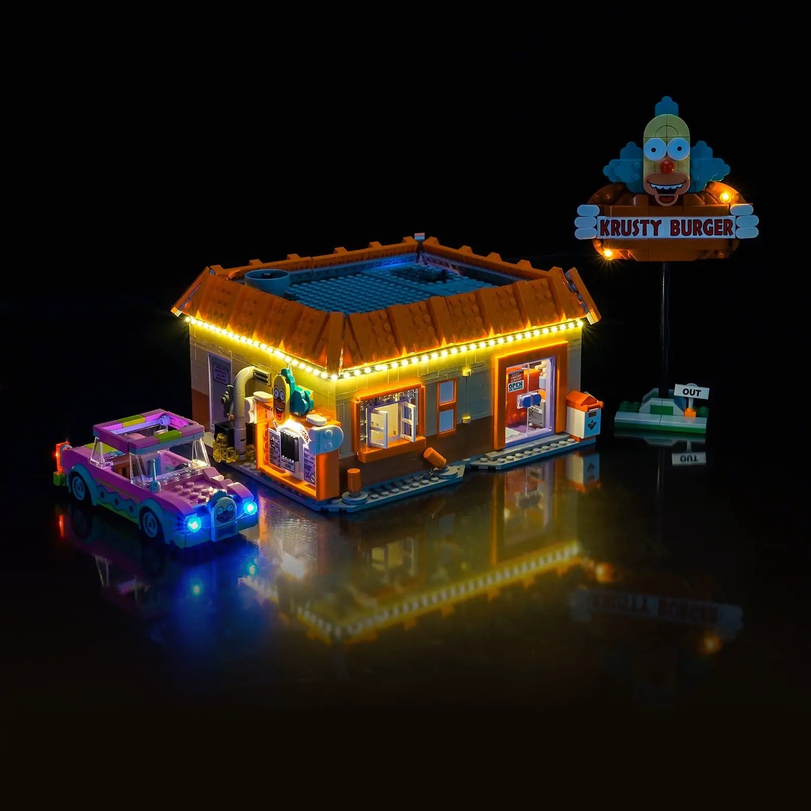 Light Kit for LEGO Icons The Simpsons™: Krusty Burger 10352 - Bright My Bricks