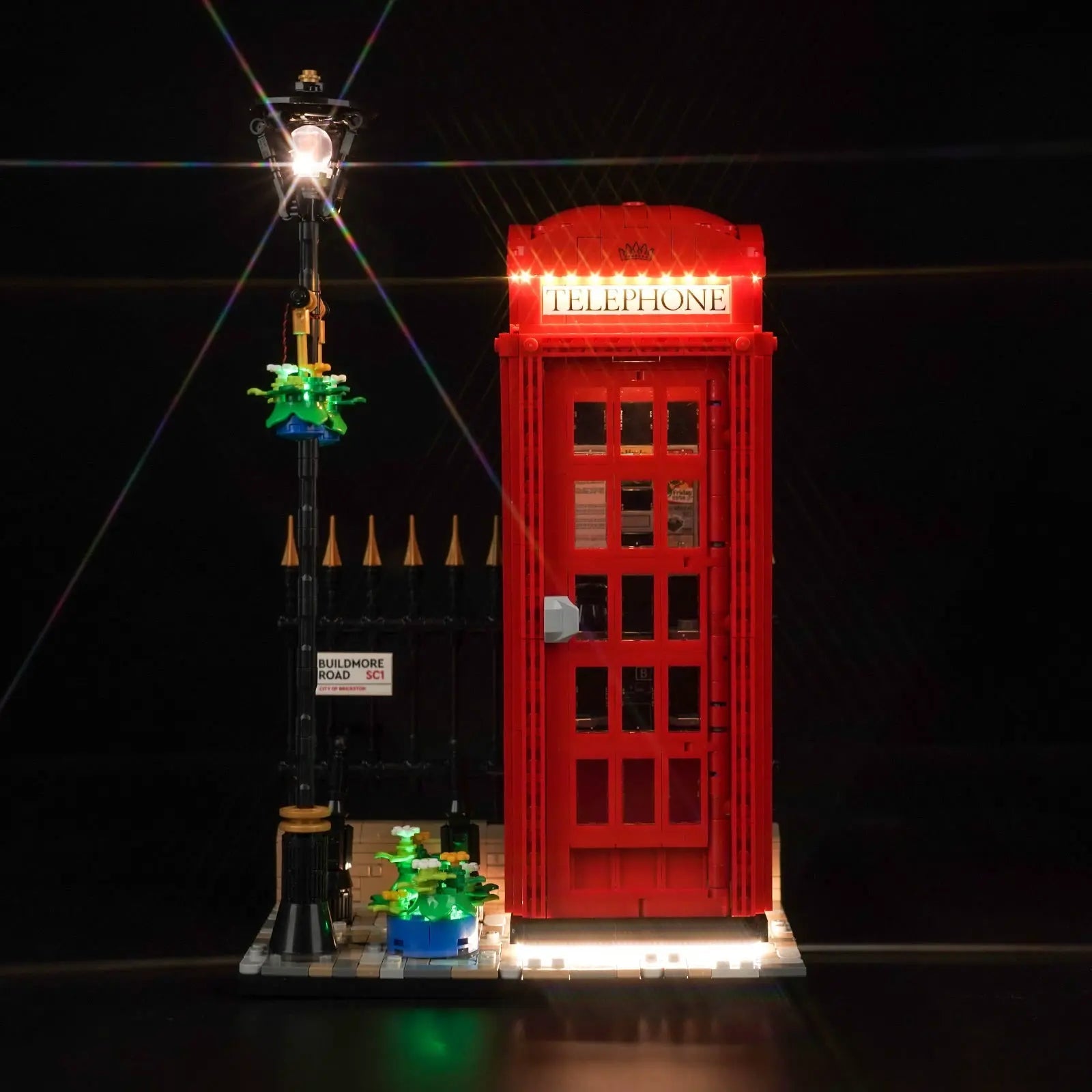 Light Kit for LEGO® Ideas Red London Telephone Box 21347 - Bright My Bricks