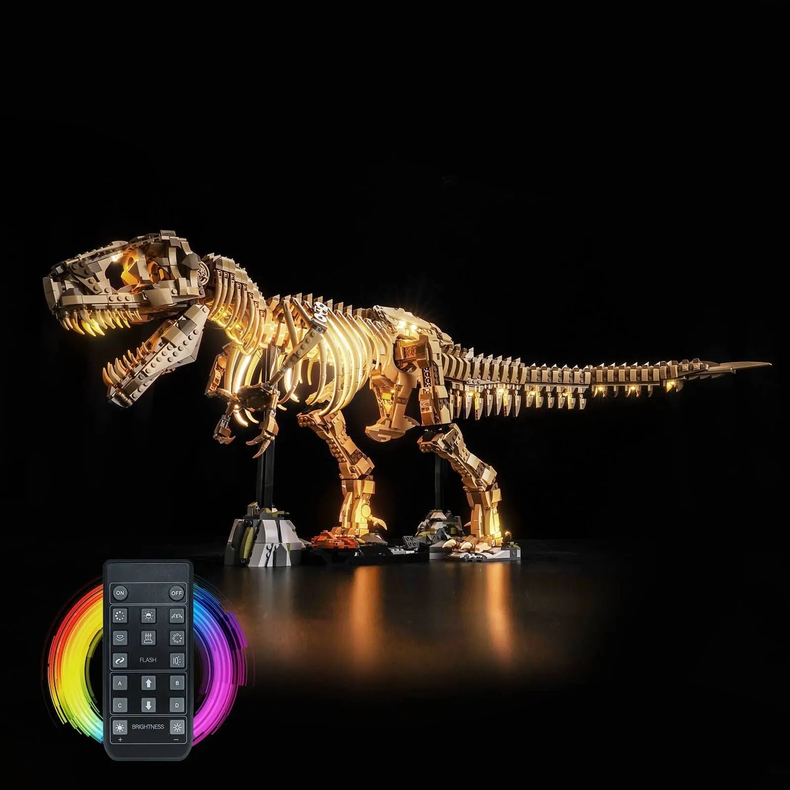 Light Kit for LEGO Jurassic World Dinosaur Fossils: Tyrannosaurus rex 76968 - Bright My Bricks